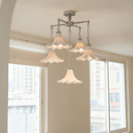 Mugena Bloom Chandelier – Five-Light Floral Ceramic Pendant Chandelier