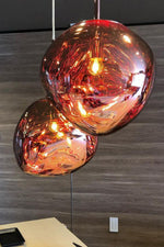 Lava Swag Pendant Light – Sculptural Molten Shade with Mirror Effect