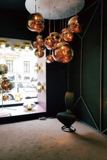 Lava Swag Pendant Light – Sculptural Molten Shade with Mirror Effect