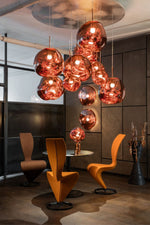 Lava Swag Pendant Light – Sculptural Molten Shade with Mirror Effect