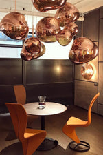 Lava Swag Pendant Light – Sculptural Molten Shade with Mirror Effect