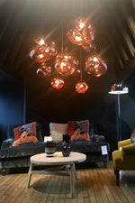 Lava Swag Pendant Light – Sculptural Molten Shade with Mirror Effect