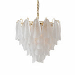 Murano Glass Teardrop Chandelier in Polished Metal for Modern Interiors