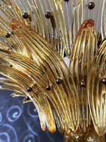 Murano Palmette Amber Chandelier