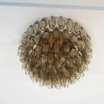 Murano Poliedri Smoked Ceiling Light