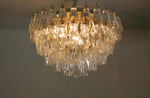 Murano Poliedri Transparent Ceiling Light