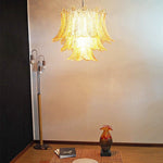 Amber Leaf Glass Chandelier | Modern Venetian Lighting