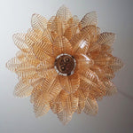 Amber Leaf Glass Chandelier | Modern Venetian Lighting