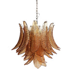 Amber Leaf Glass Chandelier | Modern Venetian Lighting
