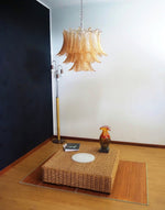 Amber Leaf Glass Chandelier | Modern Venetian Lighting