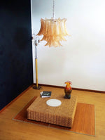 Amber Leaf Glass Chandelier | Modern Venetian Lighting