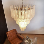 Glass Dewdrop Chandelier – Modern Art Glass Pendant Light for Dining Room and Foyer