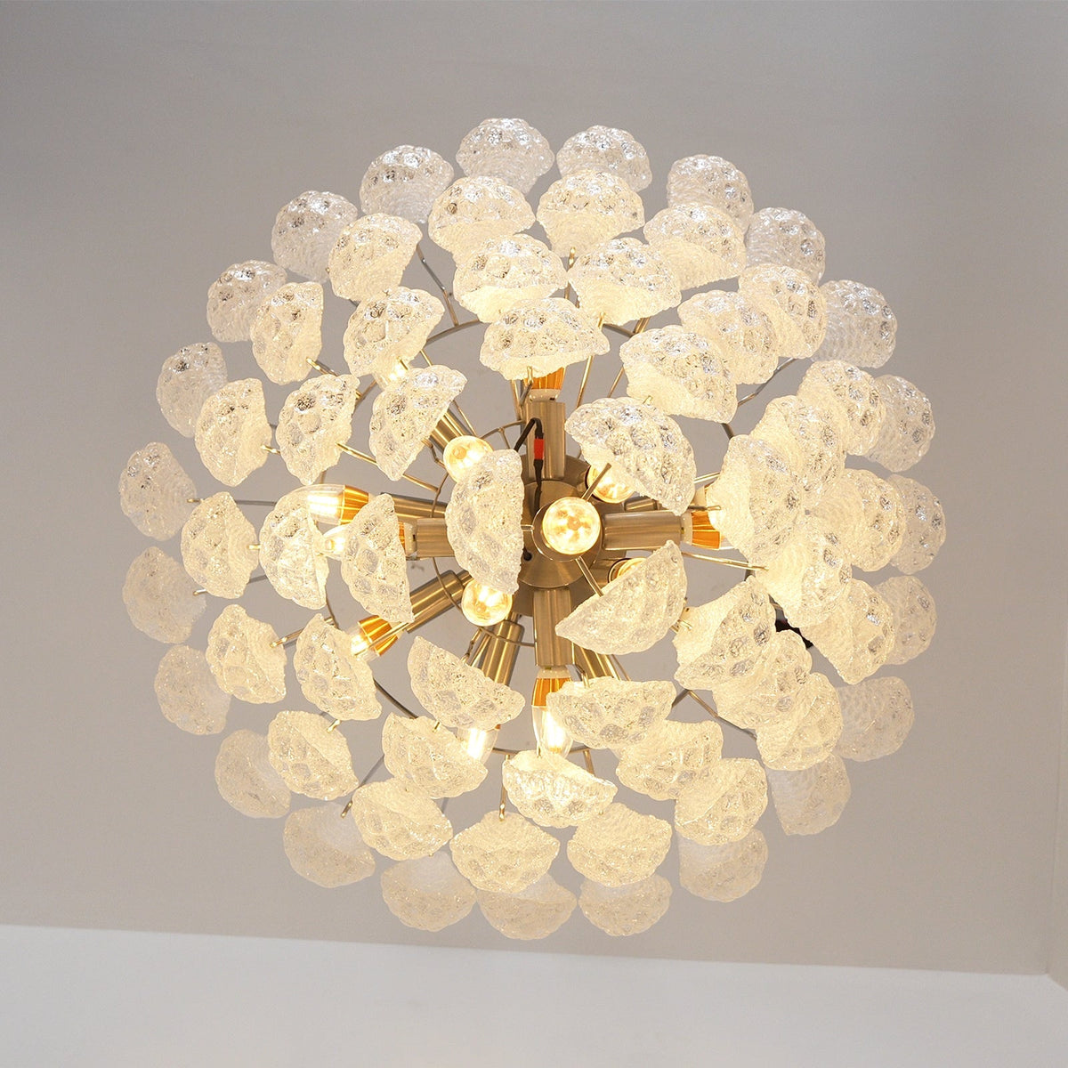 Glass Dewdrop Chandelier – Modern Art Glass Pendant Light for Dining Room and Foyer