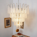 Glass Dewdrop Chandelier – Modern Art Glass Pendant Light for Dining Room and Foyer