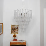 Glass Dewdrop Chandelier – Modern Art Glass Pendant Light for Dining Room and Foyer