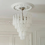 Aurelia Glass Droplet Chandelier – Modern Waterfall Pendant Light for Dining Room and Foyer