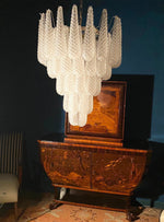 Aurelia Glass Droplet Chandelier – Modern Waterfall Pendant Light for Dining Room and Foyer