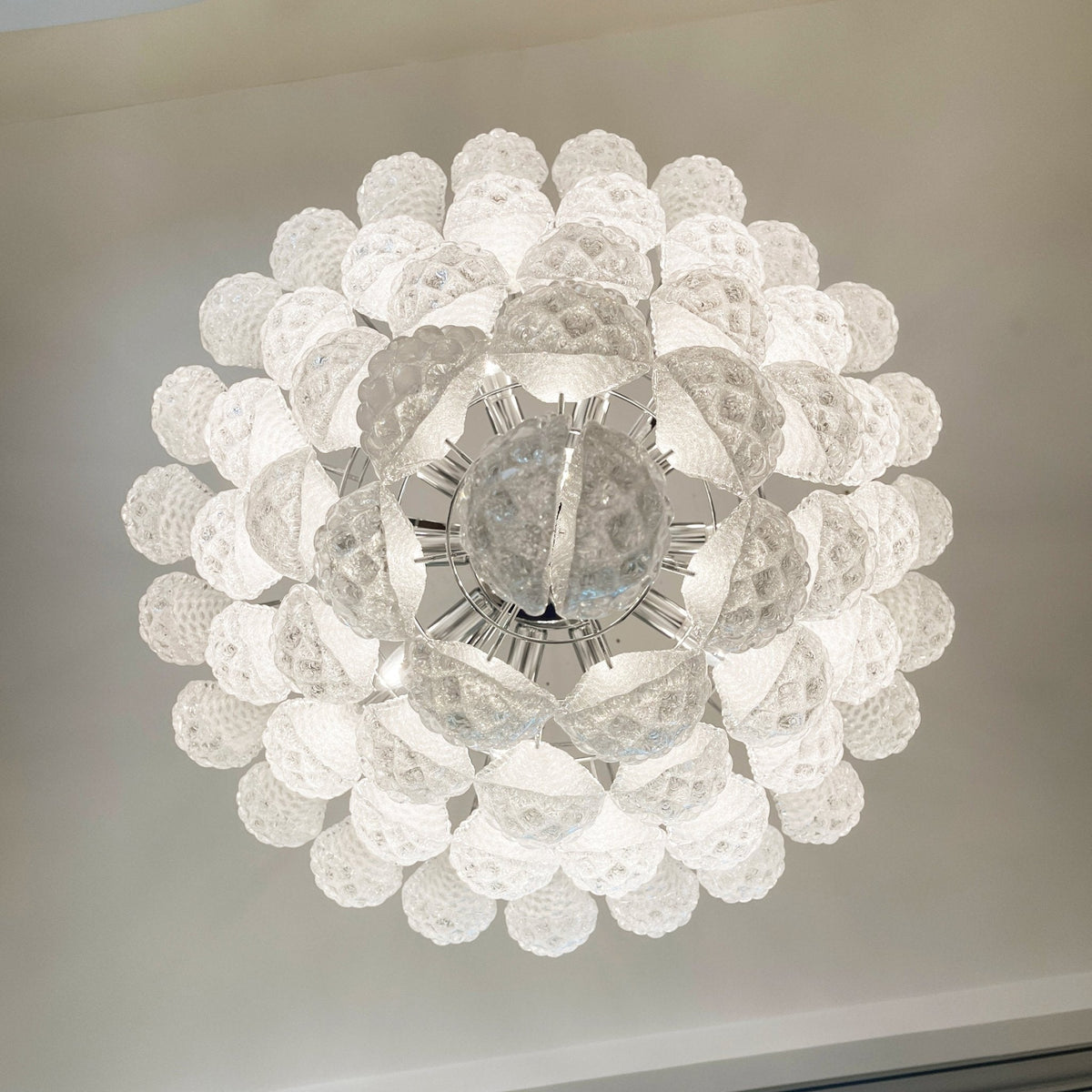 Aurelia Glass Droplet Chandelier – Modern Waterfall Pendant Light for Dining Room and Foyer