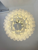 Artisan Glass Pinecone Chandelier in Nickel or Gold