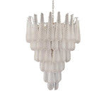 Artisan Glass Pinecone Chandelier in Nickel or Gold