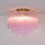 Murano Pink Glass Ceiling Light