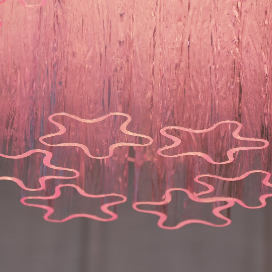 Murano Pink Glass Ceiling Light