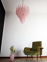 Pink Glass Dewdrop Chandelier | Modern Designer Lighting