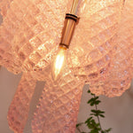 Pink Glass Dewdrop Chandelier | Modern Designer Lighting