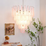 Pink Glass Dewdrop Chandelier | Modern Designer Lighting