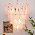 Pink Glass Dewdrop Chandelier | Modern Designer Lighting