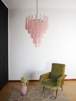 Pink Glass Dewdrop Chandelier | Modern Designer Lighting