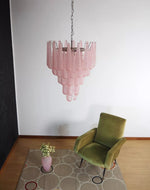 Pink Glass Dewdrop Chandelier | Modern Designer Lighting