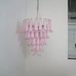 Pink Petal Glass Chandelier | Handcrafted Designer Ceiling Light