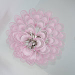 Pink Petal Glass Chandelier | Handcrafted Designer Ceiling Light