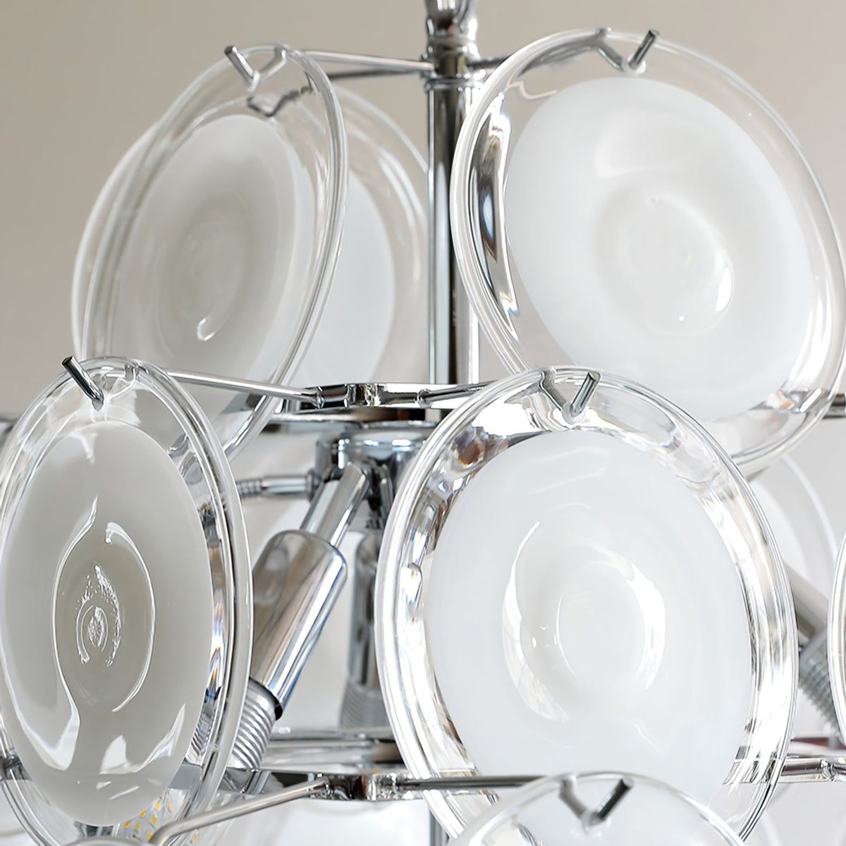 Modern White Glass Orb Chandelier for Dining Room and Living Room