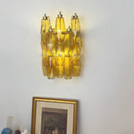 Murano Rhombus Amber Glass Wall Lamp