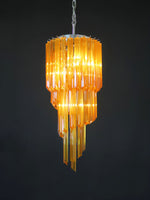 Spiral Prism Glass Chandelier – Hand-Cut Faceted Pendant Light