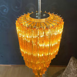 Spiral Prism Glass Chandelier – Hand-Cut Faceted Pendant Light