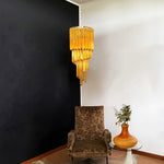 Spiral Prism Glass Chandelier – Hand-Cut Faceted Pendant Light