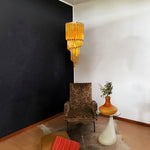 Spiral Prism Glass Chandelier – Hand-Cut Faceted Pendant Light