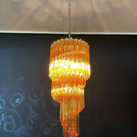Spiral Prism Glass Chandelier – Hand-Cut Faceted Pendant Light