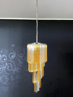 Spiral Prism Glass Chandelier – Hand-Cut Faceted Pendant Light