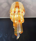 Spiral Prism Glass Chandelier – Hand-Cut Faceted Pendant Light