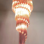 Spiral Prism Glass Chandelier – Hand-Cut Faceted Pendant Light