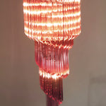 Spiral Prism Glass Chandelier – Hand-Cut Faceted Pendant Light