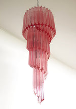 Spiral Prism Glass Chandelier – Hand-Cut Faceted Pendant Light