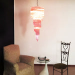 Spiral Prism Glass Chandelier – Hand-Cut Faceted Pendant Light