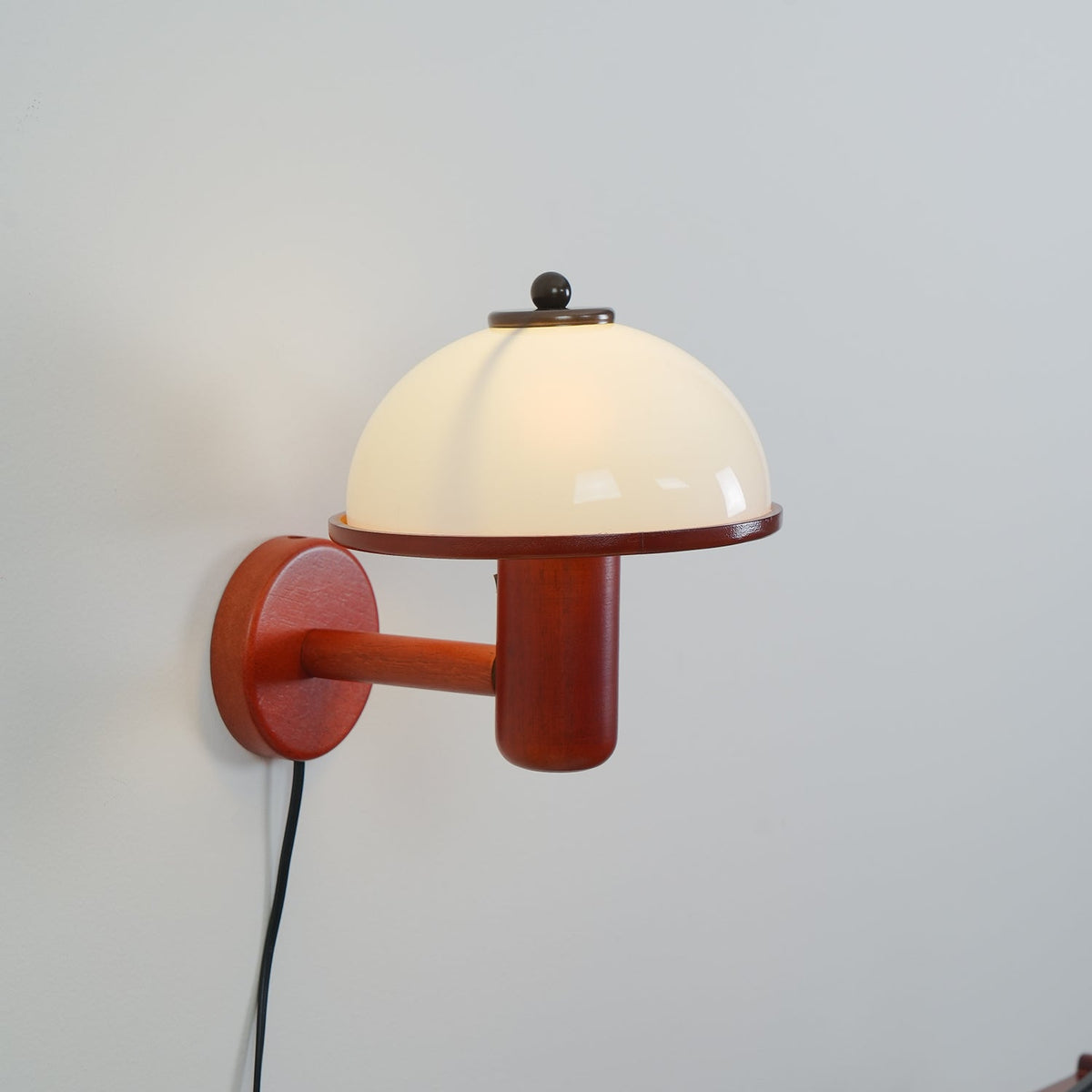 Seren Mushroom Oak Wall Lamp