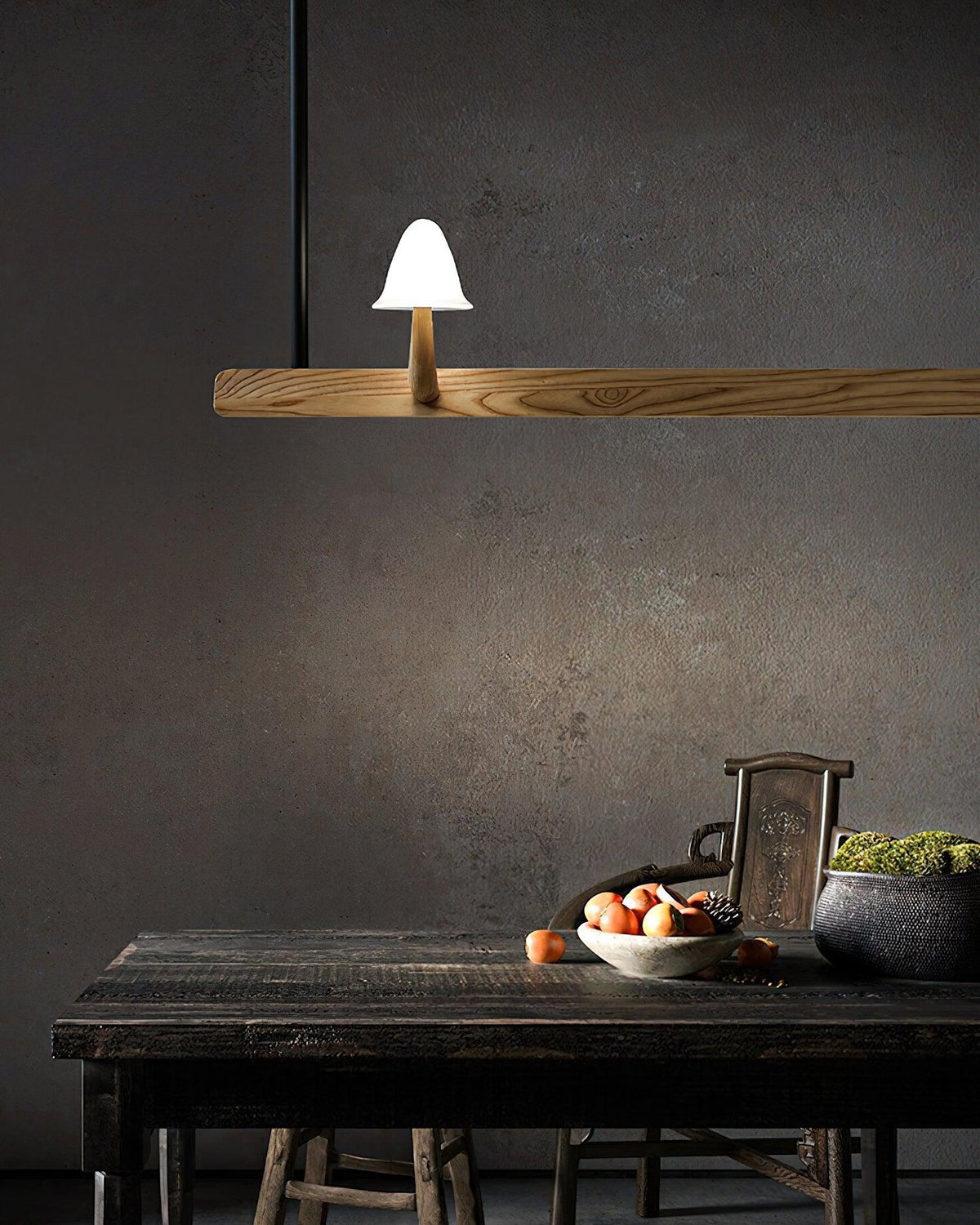 mushroom-beam-chandelier