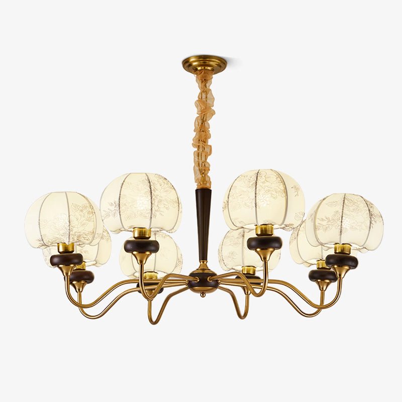 Mushroom Fabric Chandelier – Vintage-Inspired Designer Ceiling Light